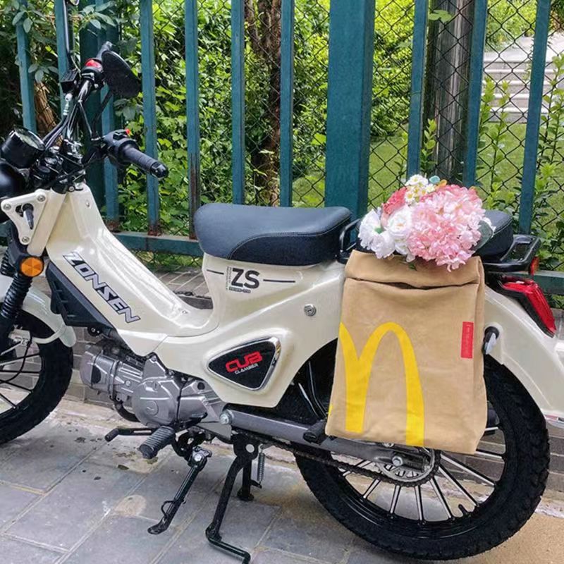电动摩托车边包侧包麦当劳挂物包防水骑士包通用大容量复古收纳