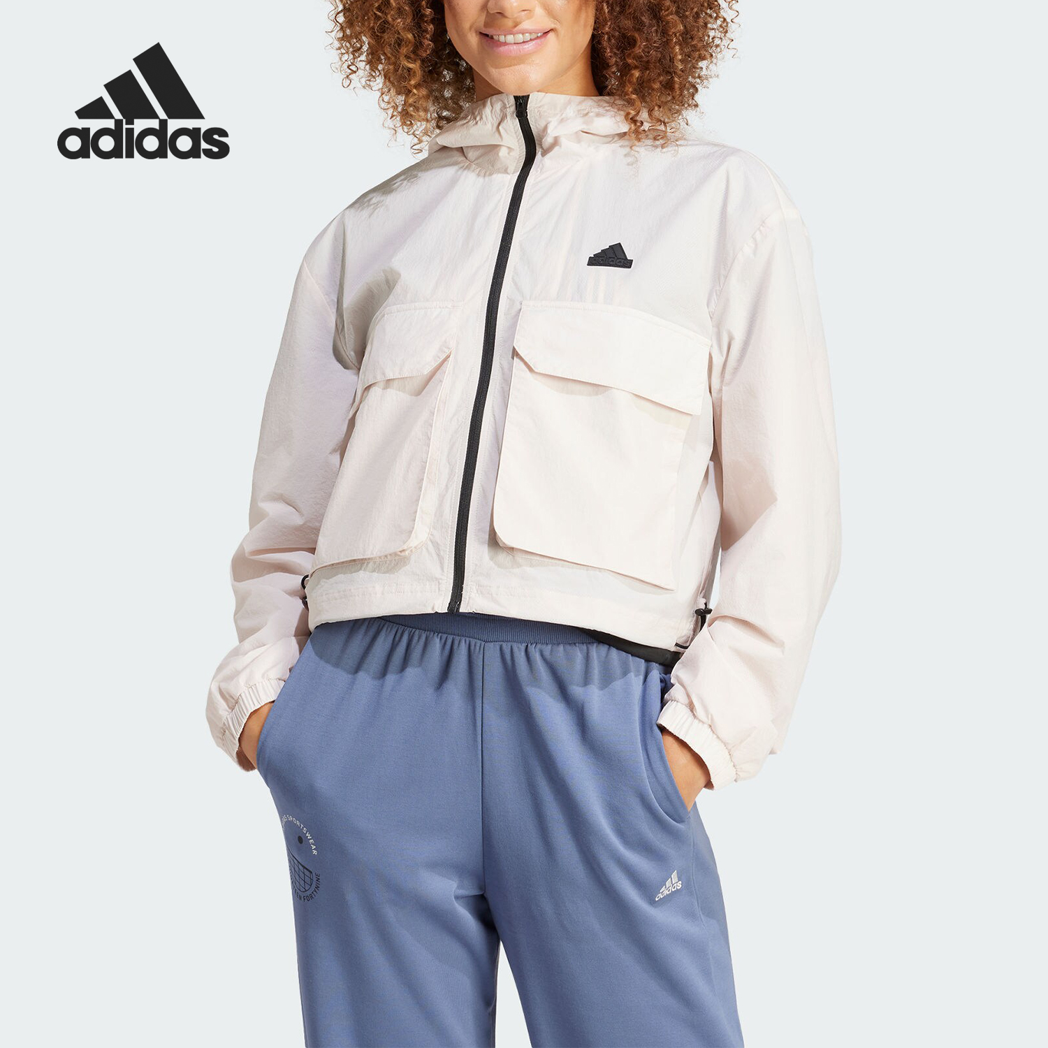Adidas/阿迪达斯城野共生女士宽松运动夹克外套IS0661