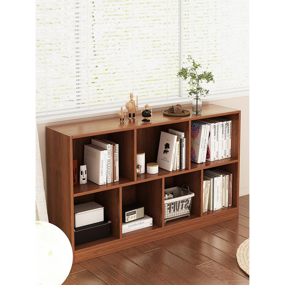 简易书架落地置物架客厅组合柜家用柜子储物柜卧室置物柜矮柜书柜