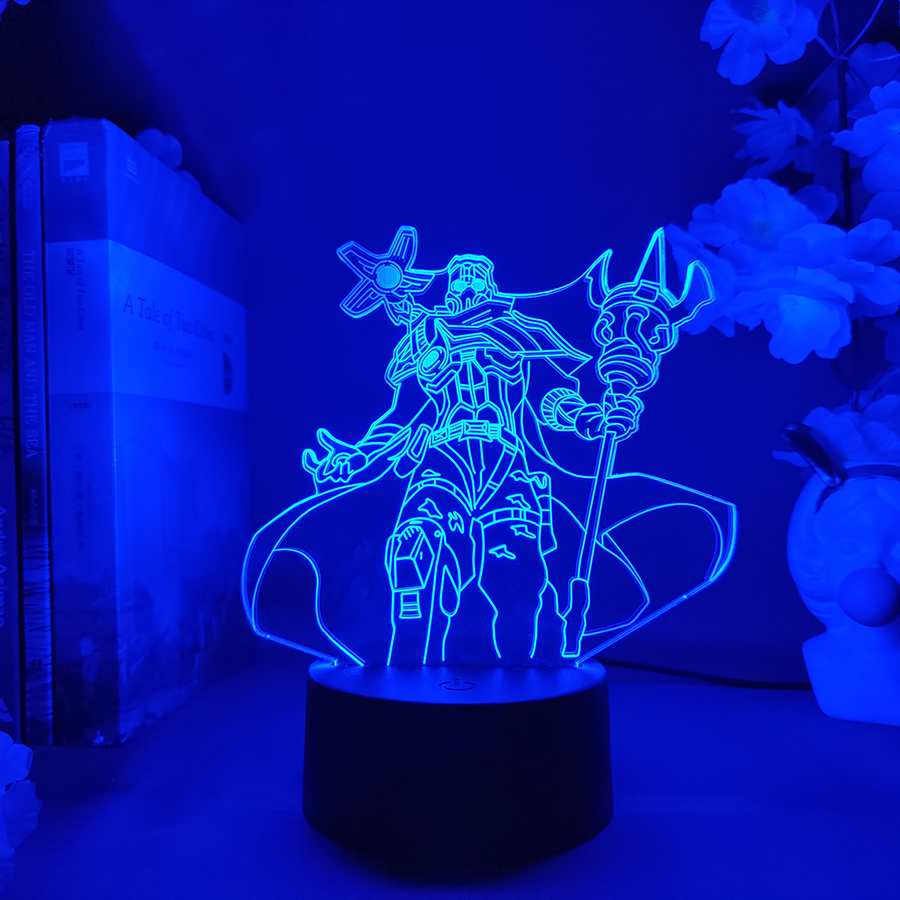 英雄联盟台灯游戏LOL机械先驱维克托装饰摆件桌面炫酷LED3D小夜灯