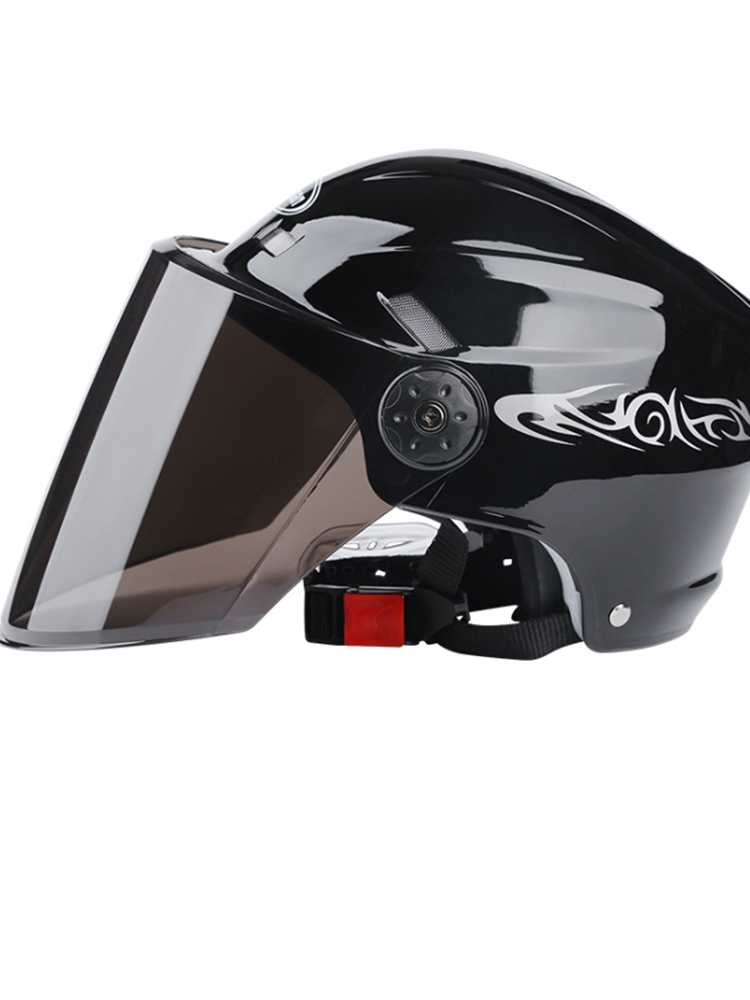 新国标3C认证电动摩托车头盔男女士骑行夏季安全防晒电瓶车半盔帽
