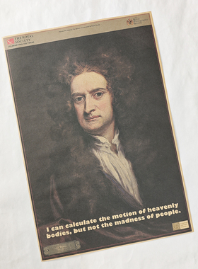 科学家海报艾萨克·牛顿Isaac Newton英格兰物理学家数学家海报