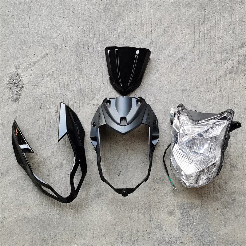 上海建设麟龙AK150摩托车LL150-6大灯外罩塑料壳导流罩头罩灯罩