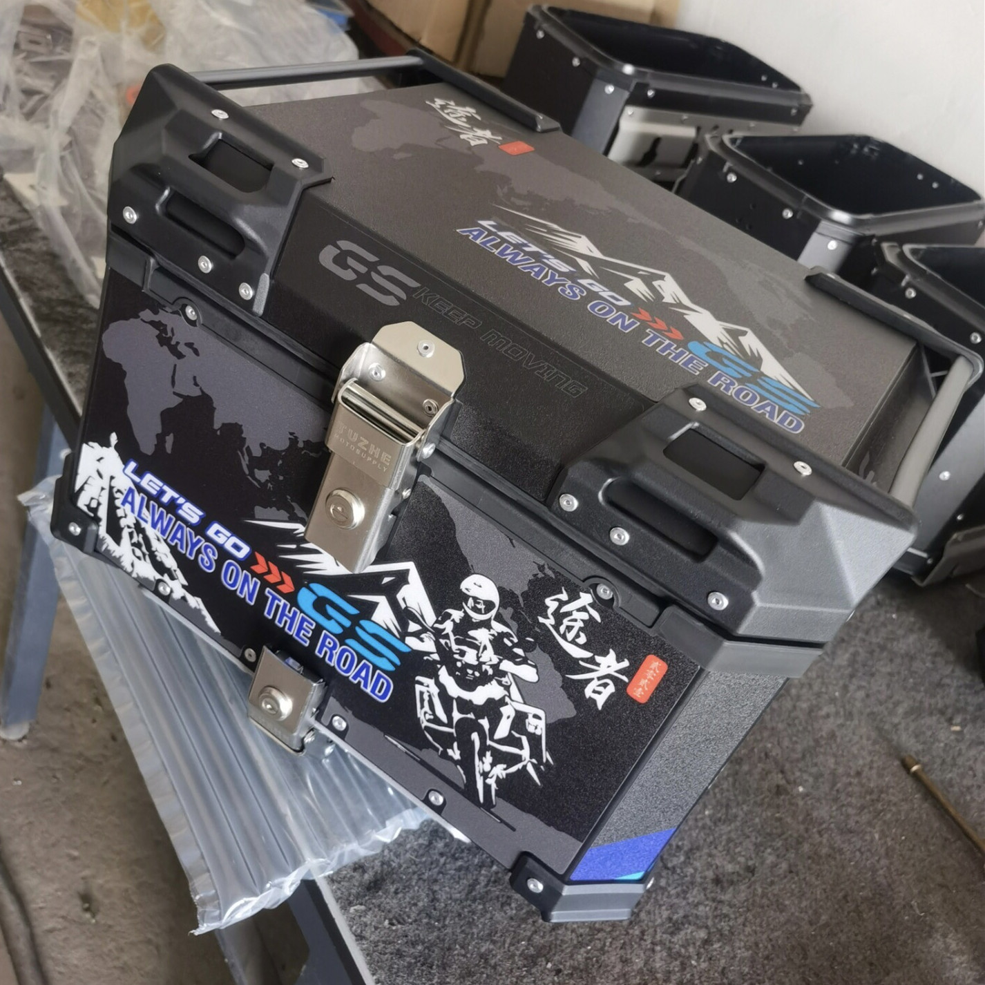 摩托车途者铝合金尾箱后备箱踏板车电动车行李箱工具箱通用特大号