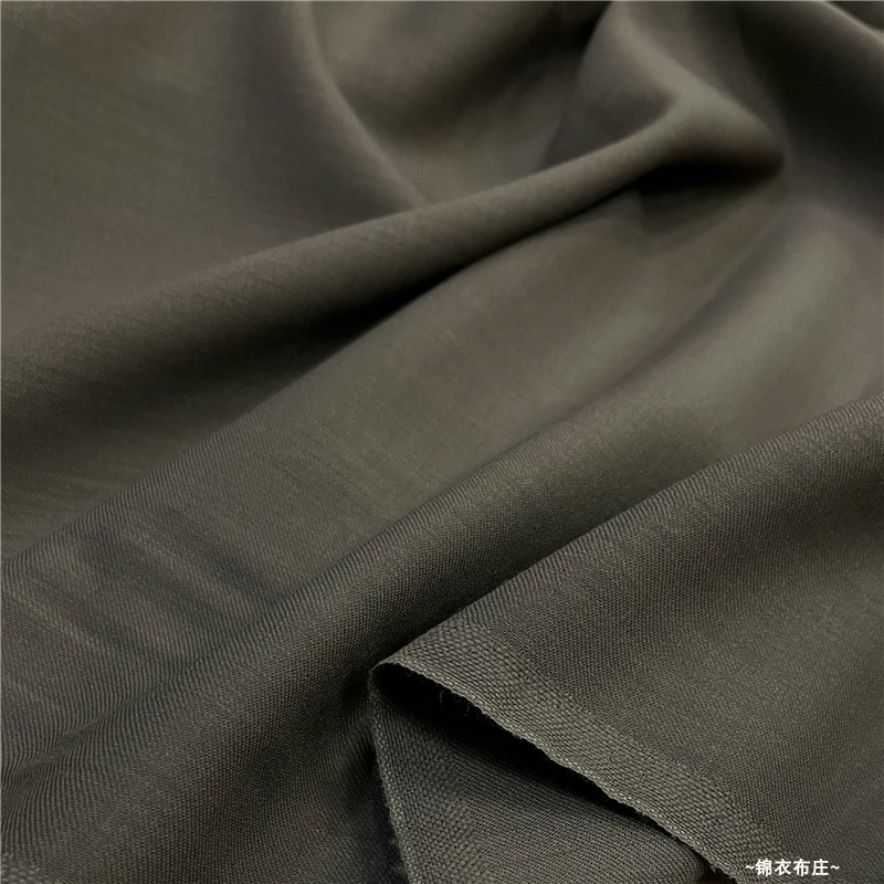 日本进口复古浅军绿色精纺羊毛纯色西装马甲抗皱裤子旗袍服装布料