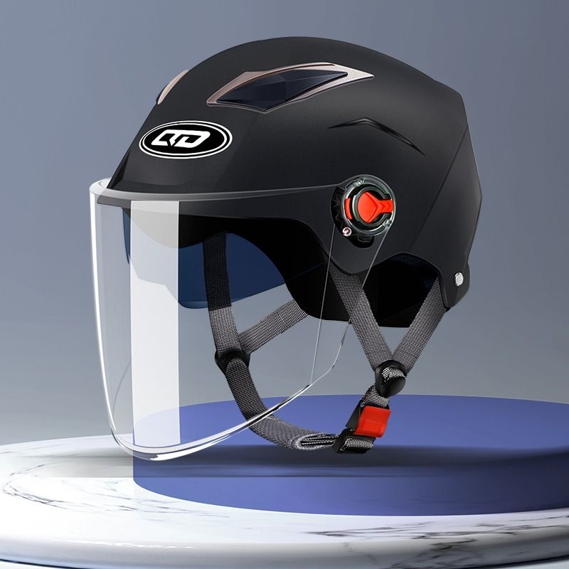 3c认证摩托车头盔男士电瓶车夏季防晒四季通用安全帽镜片电动车