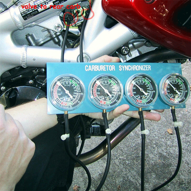 。摩托车化油器同步平衡检测表 4缸真空正负压同步平衡仪 汽修汽