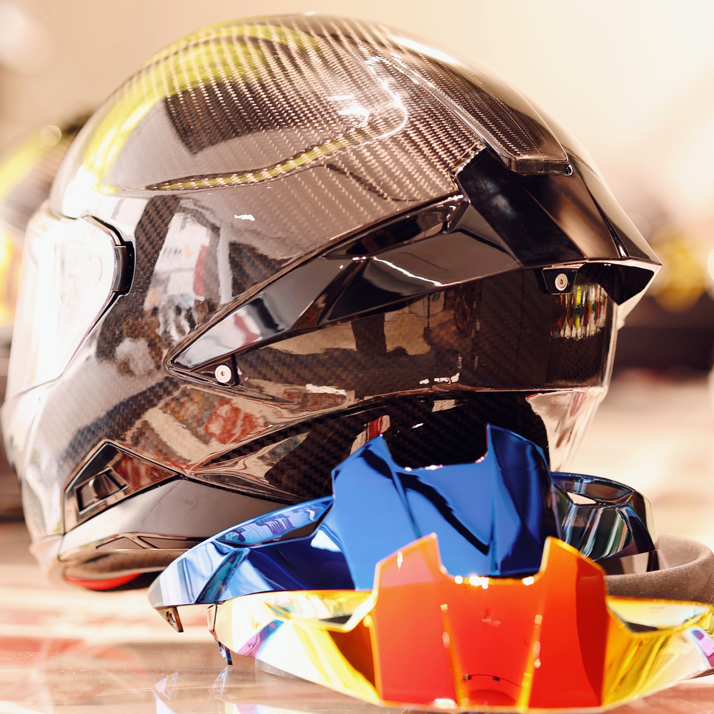 GSB碳纤维摩托车头盔男女款机车全盔防雾赛车跑盔四季夏季个性酷