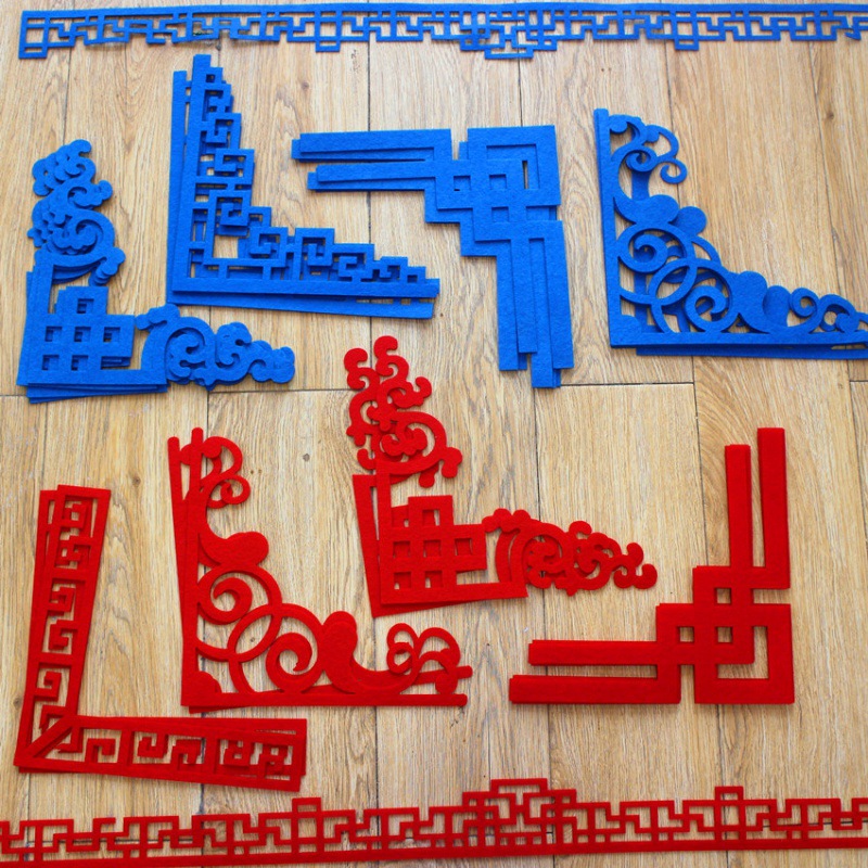 六一儿童节幼儿园环创材料中国风班级教室传统文化墙61装饰贴边框