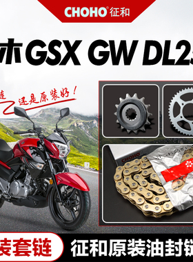 适用摩托车GW250 GSX250R DL250原厂大小牙盘链轮SX2征和油封链条