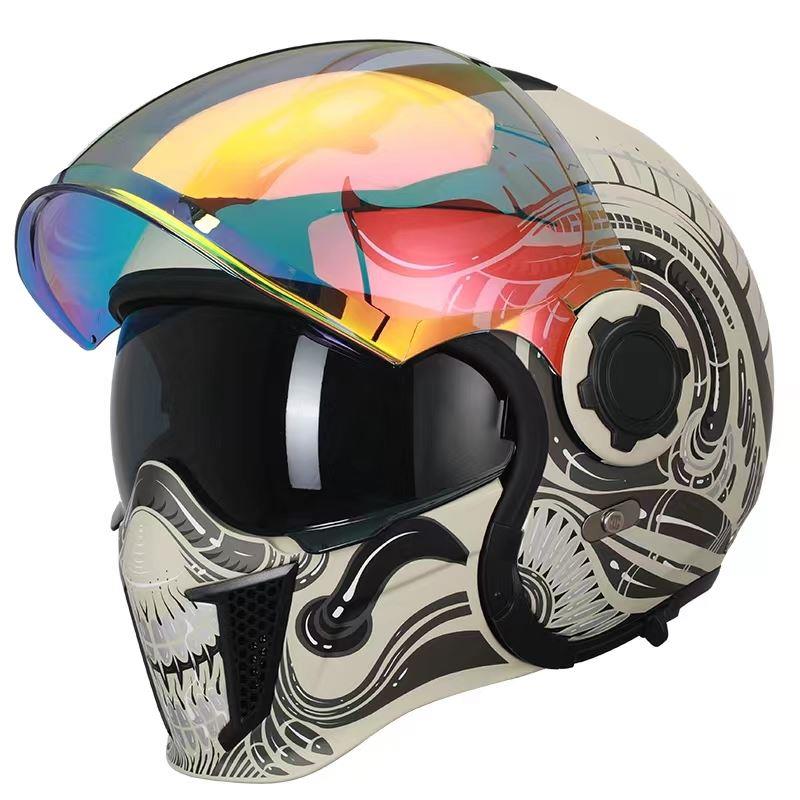 CYRIL赛罗复古头盔镜片摩托车机车哈雷巡航全盔原厂原装挡风配件