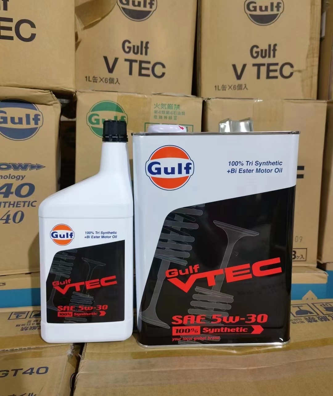 日本进口日版海湾GULF VTEC技术5W-30全合成机油4L本田高转B16K20