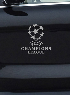 欧冠标志车贴纸车身贴反光贴欧州冠军杯足球侧门装饰