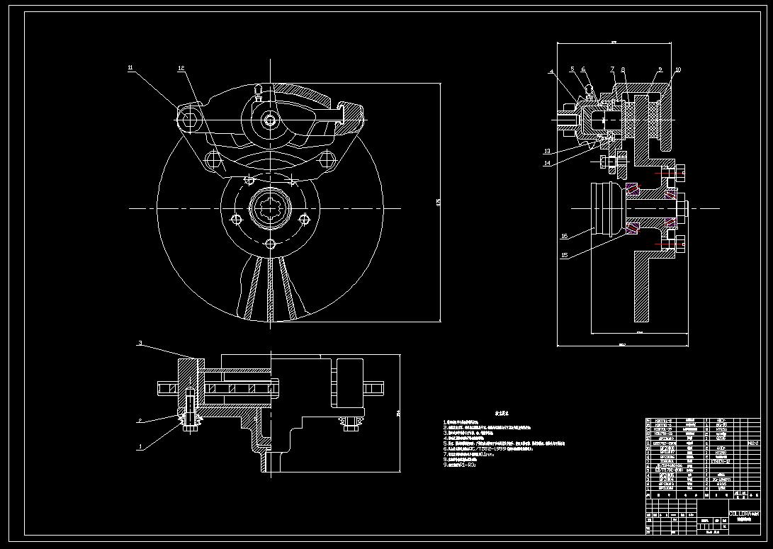 CL016-丰田COLLORA车盘式制动器设计\汽车制动器【说明+CAD图纸】