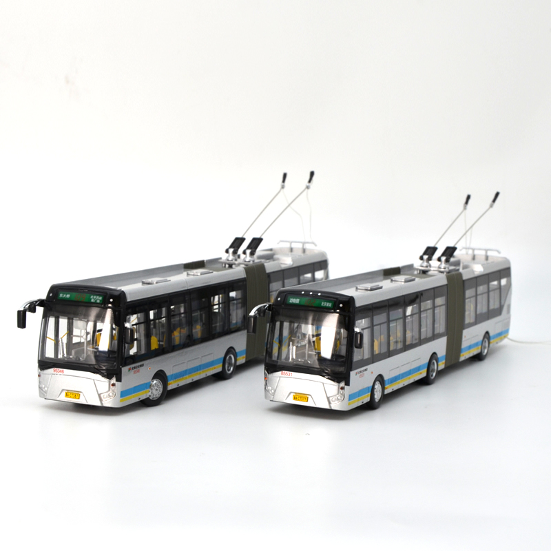 北京公交新品京华1:64 BJD-WG160B102/109路无轨铰接电车巴士模型