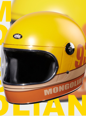 蒙古人头盔3c认证台湾进口复古盔摩托车男女机车骑行彩绘乐高全盔