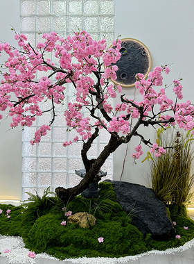 仿真樱花树桃花树假树装饰室内室外许愿树商场摆设假花假桃树大型