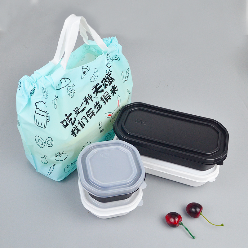 塑料碗一次性方形打包盒外卖饭盒可微波加热塑料带盖保温网红汤盒