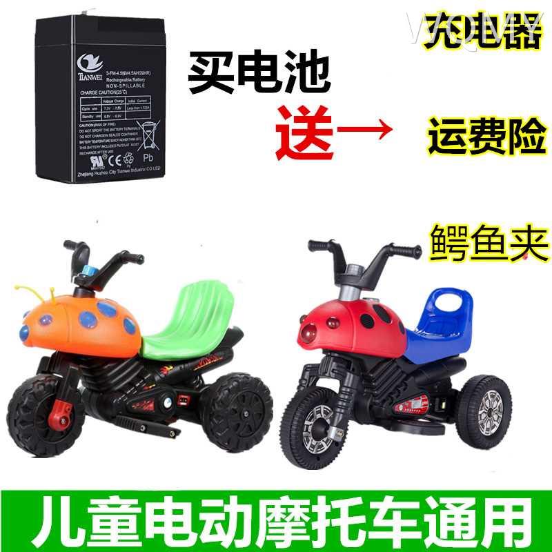 6V儿童电动玩具甲壳虫摩托车蓄电池三轮车充电器配件通用电瓶