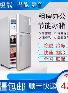 省电一级能效小电冰箱家用双门冷冻冷藏节能办公宿舍迷你新疆包邮