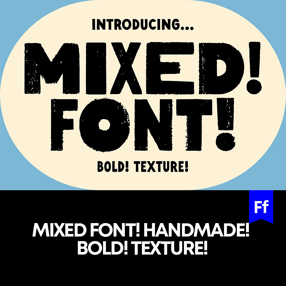 Mixed Font 时尚手写笔刷风格英文字体logo标识排版版式字体mac
