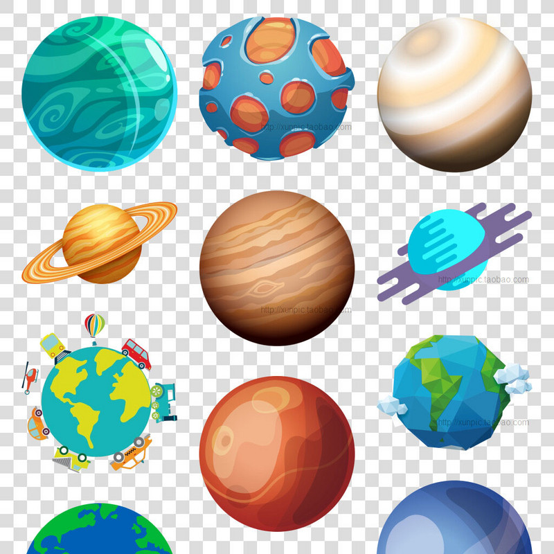 卡通星球图片天文学木星金星水星土星 免抠素材元素 地球 天王星