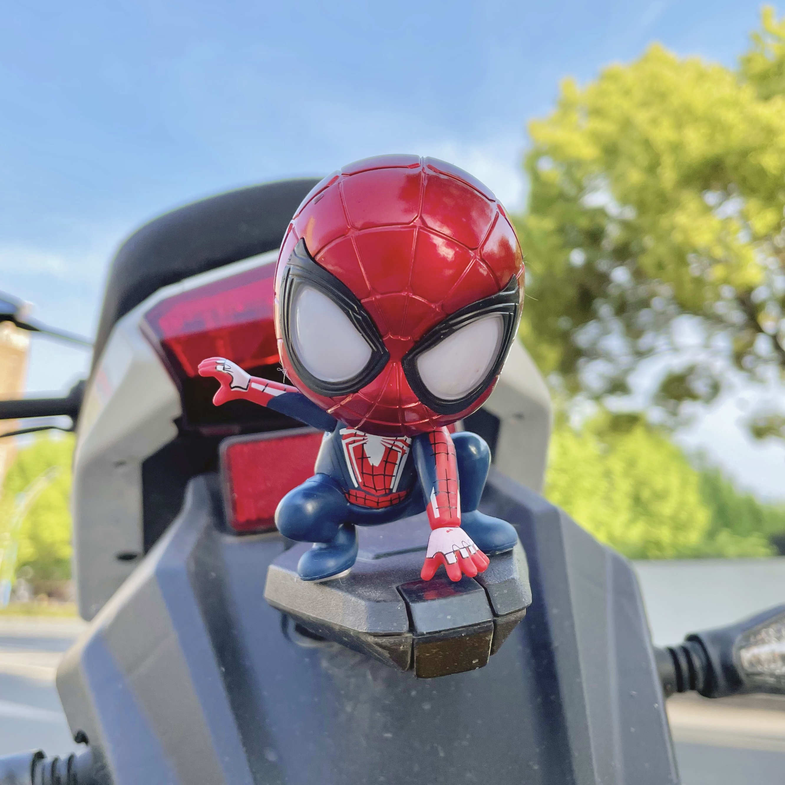 电瓶电动车摩托机车装饰品小配件挂件摆件玩偶公仔Q版可爱蜘蛛侠