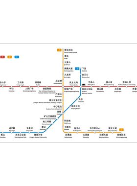 2024新版徐州市长沙市地铁线路图交通出行图规划图示意图海报贴纸