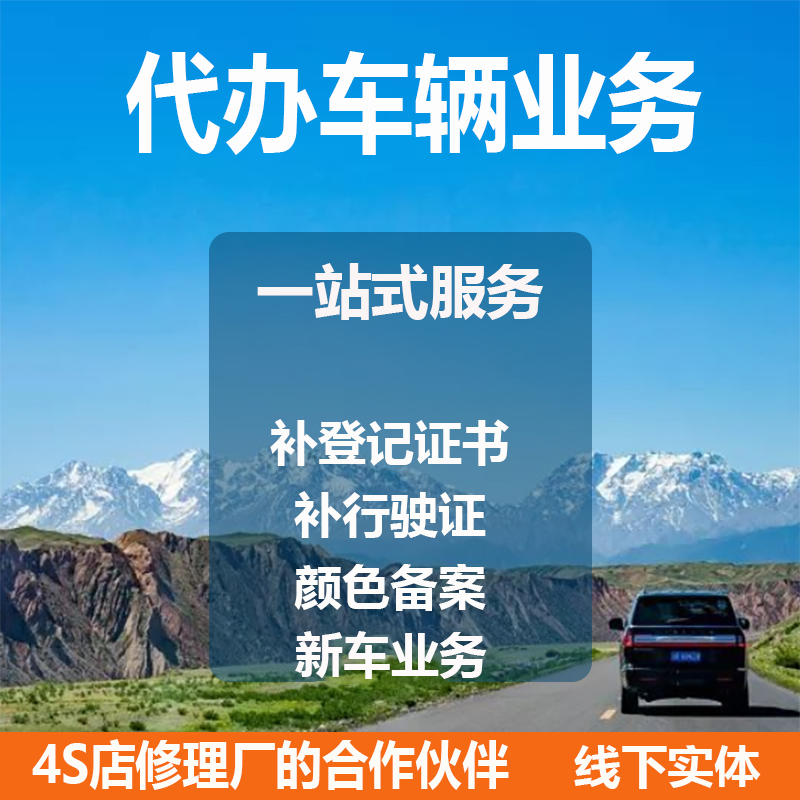 深圳机动车换补行驶证广东省改色备案转入二手车新车登记提档过户