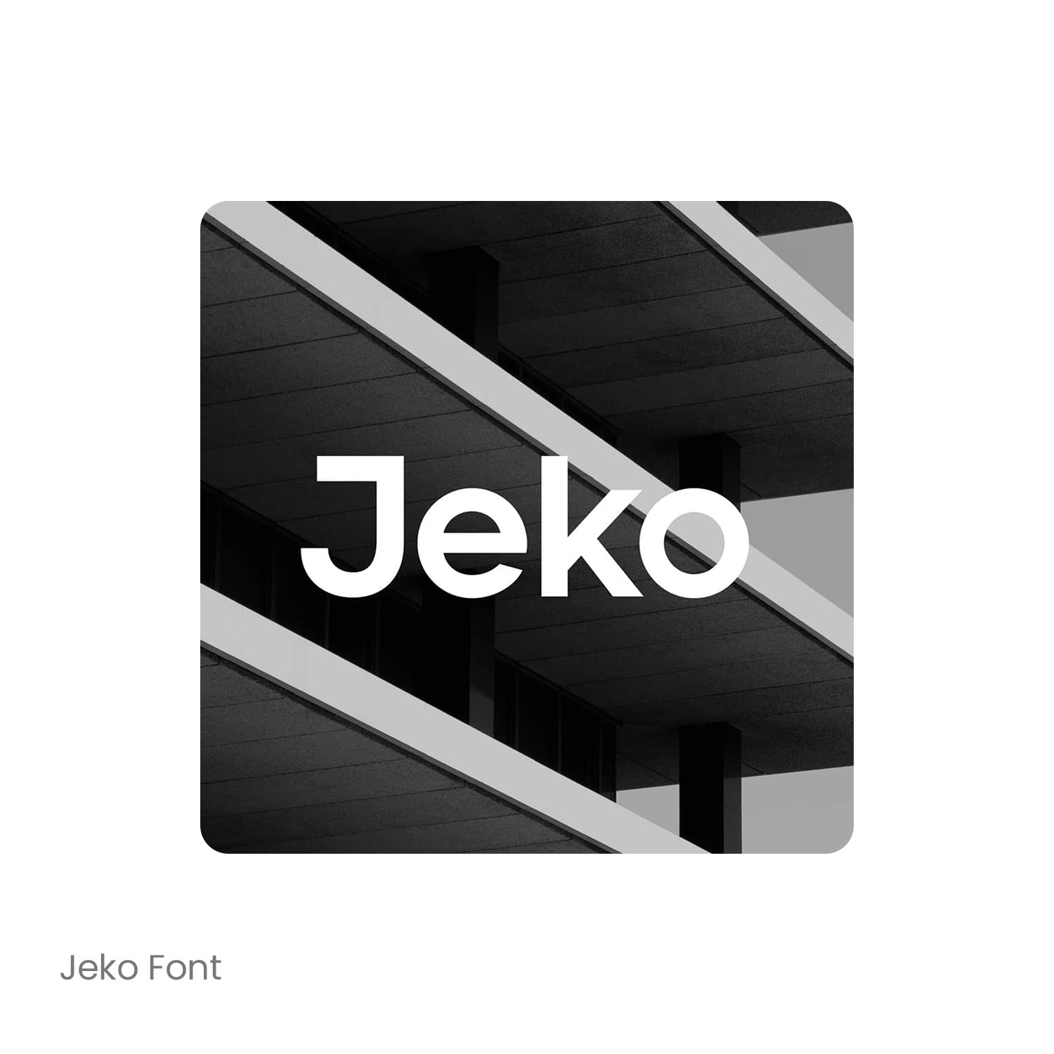 Jeko 20款无衬线英文字体粗细品牌logo标识排版版式字体家族下载