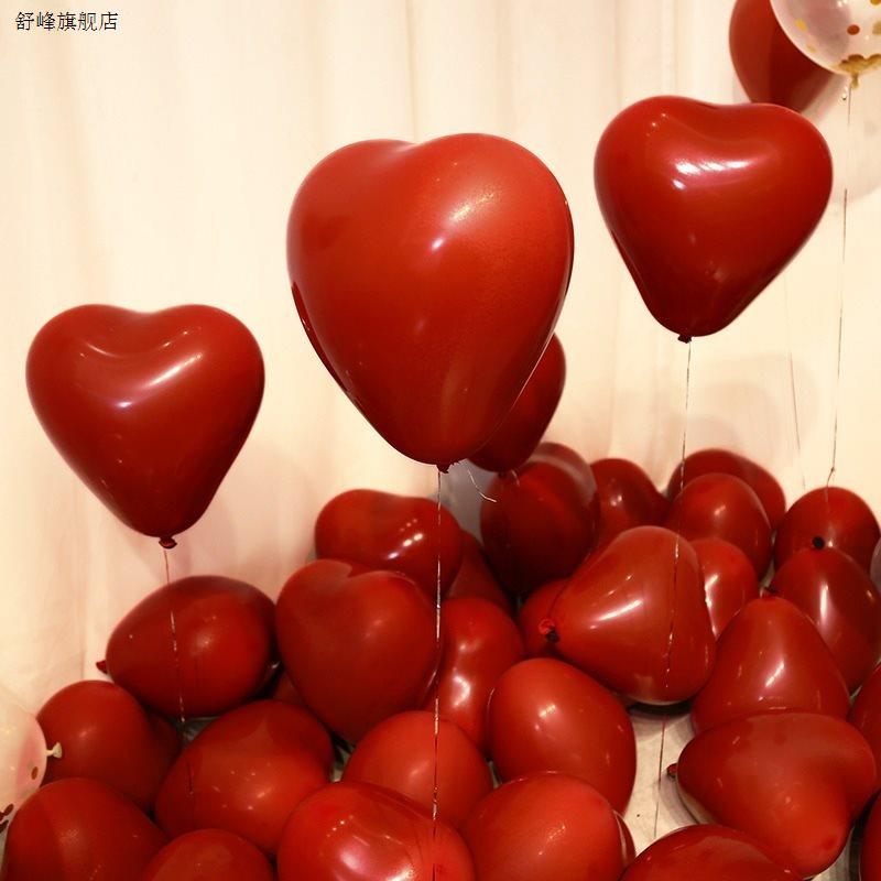 新款层爱心石榴红气球心形气球结婚用品大全套装婚礼装饰