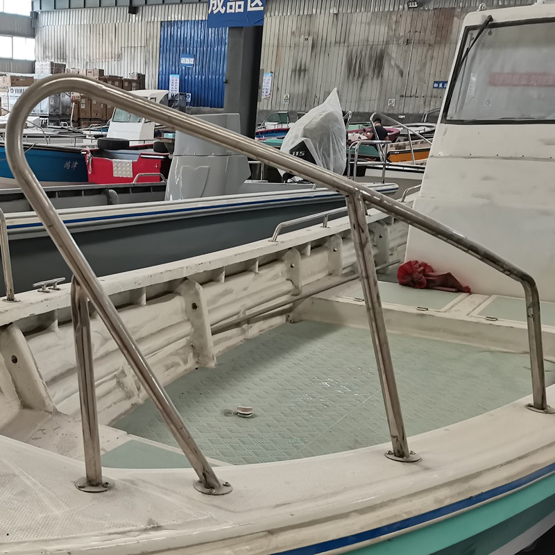 鸿津游艇尺寸定制304不锈钢前栏杆船用扶手拉手船尾护栏扶梯泳梯