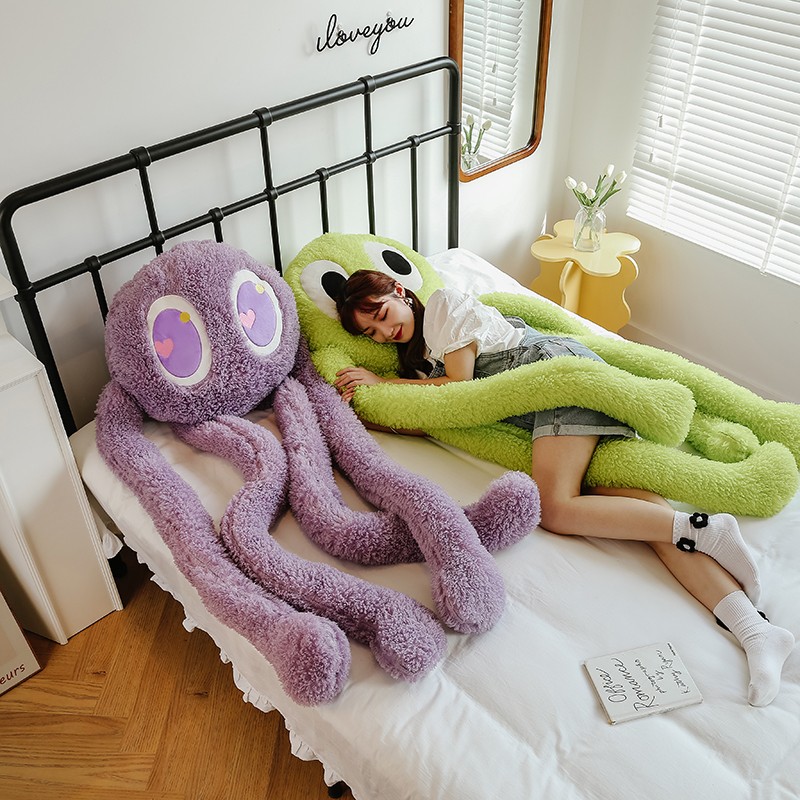 长腿章鱼玩偶八爪抱枕女生睡觉超大号公仔娃娃巨型毛绒玩具表情包