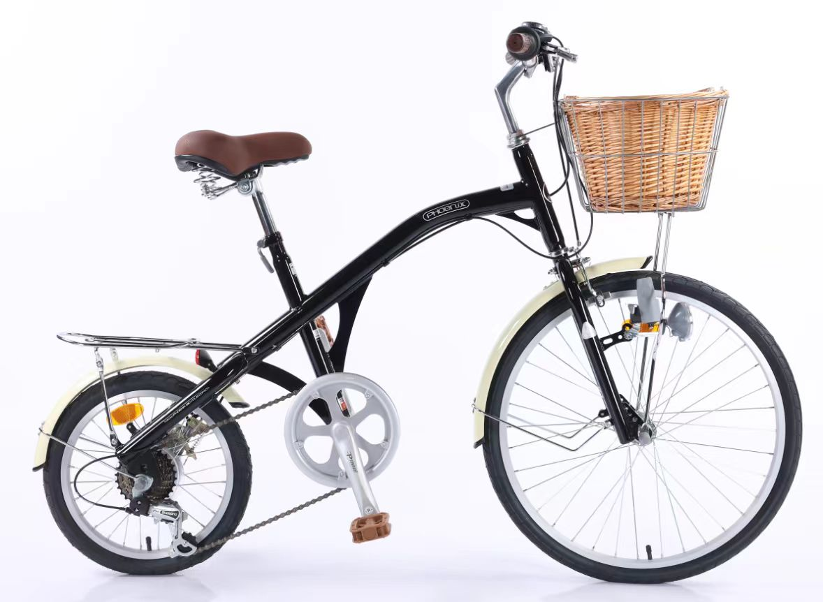 凤凰钓鱼车自行车女式大小轮禧玛诺变速24寸16寸城市淑女复古单车