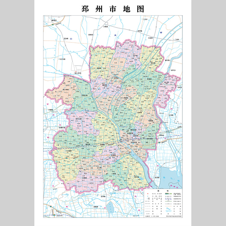 邳州市地图电子版设计素材文件