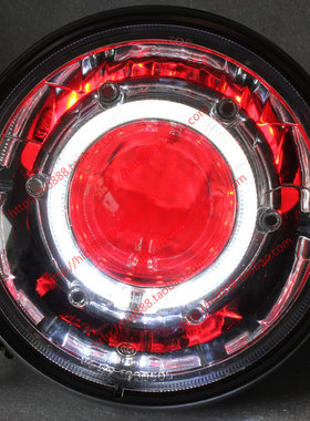 GN5寸b圆灯总成 3寸氙气灯双光透镜 天使眼恶魔眼 男装摩托车大灯