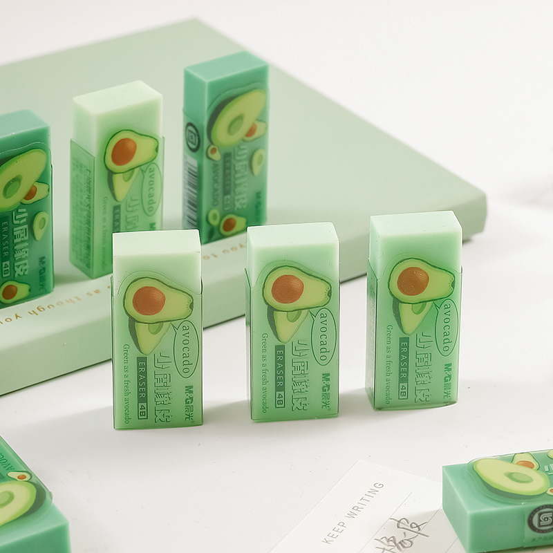 网红1pcs Avocado Eraser Green Fruit Rubber Erasers for Penci