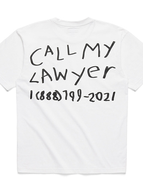 CALL MY LAWYER HAND DRAWN T-SHIRT 打电话给我的律师 手绘 T 恤