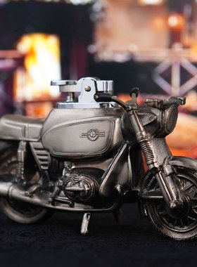 1960年日本产台式宝马复古摩托车桌面打火机个性摆件哈雷骑手绝版