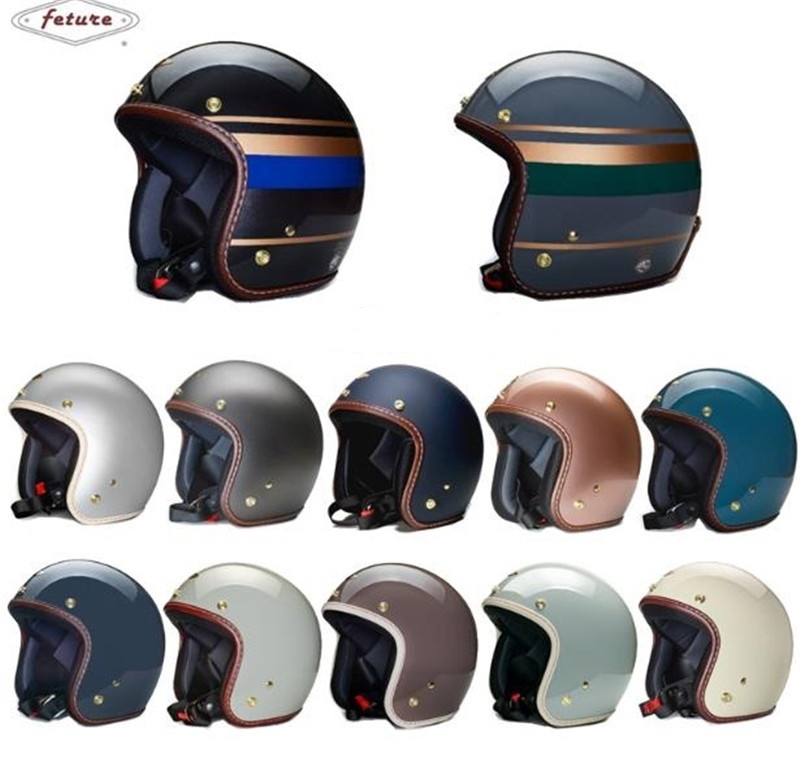 现货 台湾制造Feture哈雷摩托vespa姜戈男女款城市通勤复古34头盔