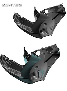 升仕ZT150D踏板摩托车左右脚踏包围装饰罩外壳原厂配件搁脚塑料件