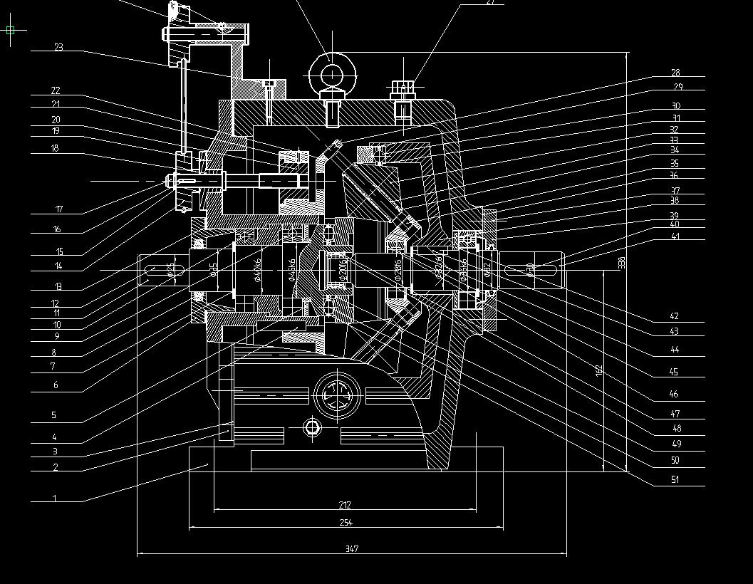 菱锥式无级变速器的结构设计2D图机械CAD素材