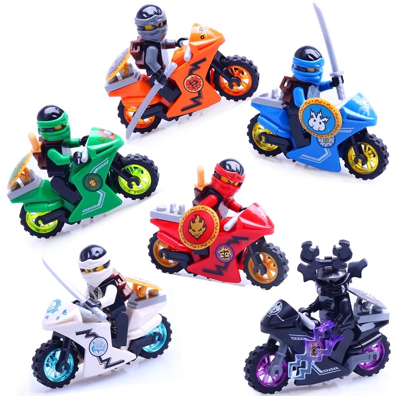 新品乐高幻影忍者人仔赛车摩托加满都魔王男孩儿童益智力拼装积木