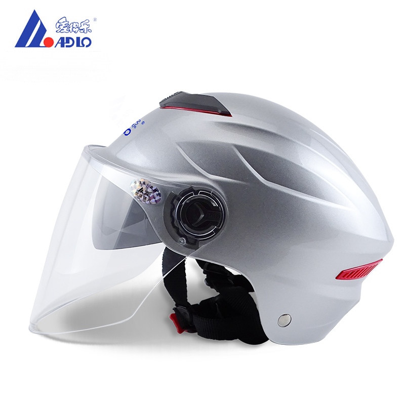 爱得乐 新国标3C认证 电动摩托车双片镜头盔防紫外线半盔  0609A