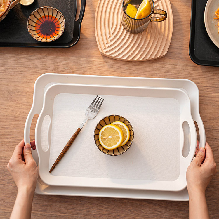 日式塑料托盘长方形水杯托盘餐厅端菜大餐盘分餐托盘餐具上菜餐盘