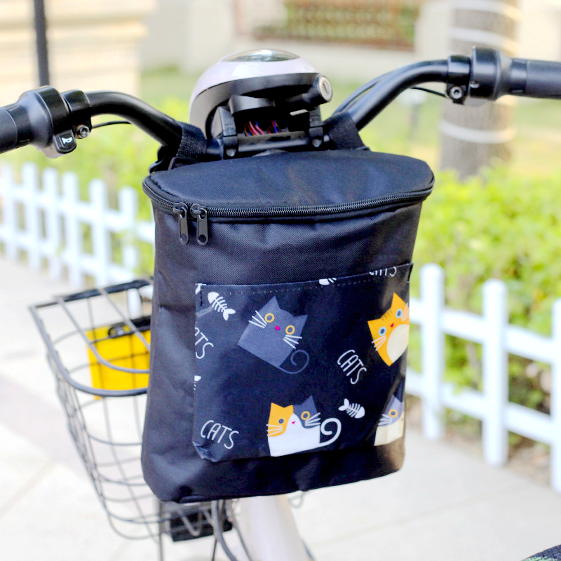 电瓶电动车前置置物兜收纳箱神器踏板摩托电车防水挂包挂袋挂物包