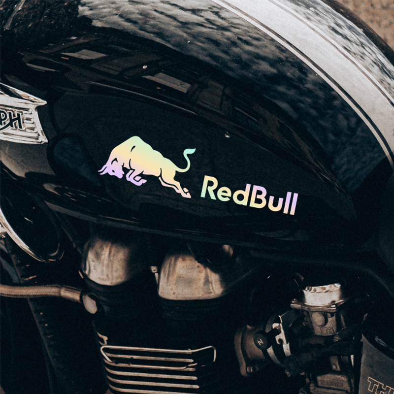 红牛Redbull车贴个性创意贴花电动汽车摩托车划痕贴改装头盔贴纸