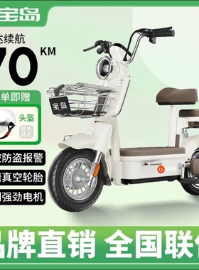 宝岛新款摩卡电动车可上牌成人电动自行车男女通用代步两轮电瓶车