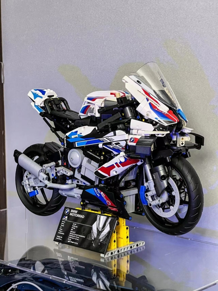 宝马摩托车M1000RR中国积木拼装益智玩具男孩杜卡迪川崎模型42130