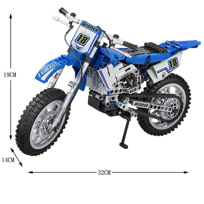 卫乐7045越野摩托车积木拼装模型男生益智减压玩具实体跨境热销
